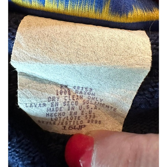 Matthew & David Vintage Pointelle Button Up Women’s Blue Cardigan Sz 16W Petite - Picture 5 of 5